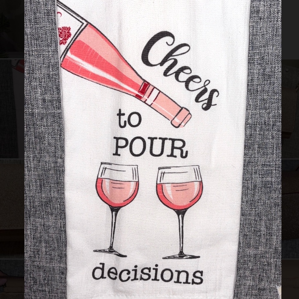 Cheers Wine Themed Kitchen Towel